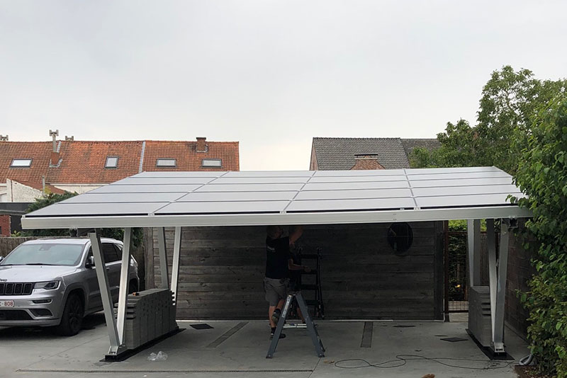 Solar-Carport in Belgien
